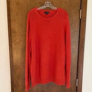 Lands' End Bold Red Knit Sweater
